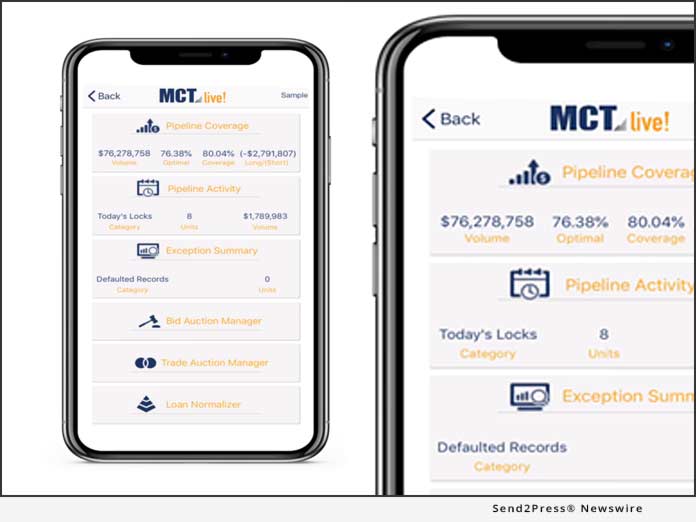 Launch: New MCTlive! Mobile App from Mortgage Capital Trading (MCT) Puts Secondary Marketing at Lenders’ Fingertips